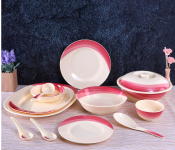 Royalford RF8102 64 Pieces Ribble Designed Melamine Ware Image